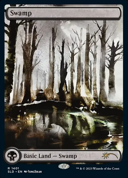 Swamp, Magic card SLD 1401 — Secret Lair Drop set