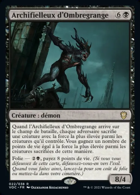 Archifielleux d'Ombregrange, carte Magic VOC 22 — extension Crimson Vow Commander