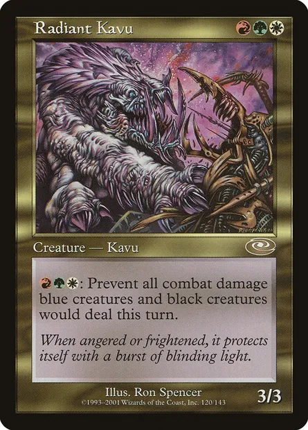 Radiant Kavu, Magic card PLS 120 — Planeshift set
