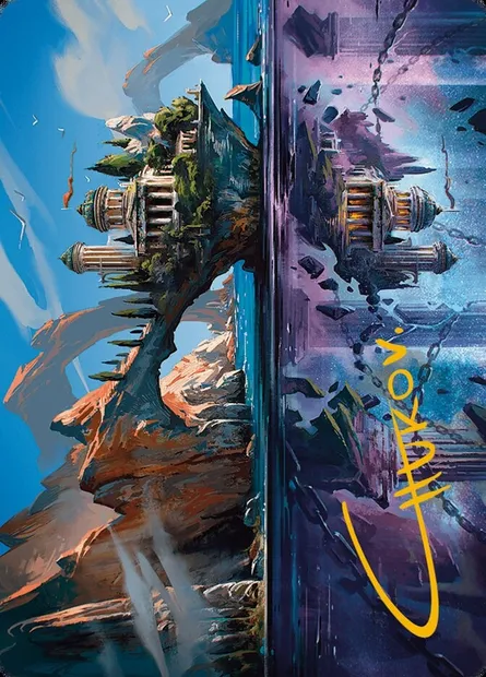 Copy Land // Copy Land, Magic card AMH3 29 — Modern Horizons 3 Art Series set