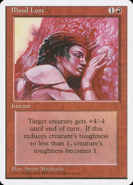 Soif de sang, carte Magic 4ED 178 — extension Quatrième Edition