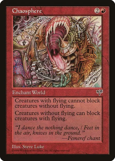 La Chaosphère, carte Magic MIR 164 — extension Mirage