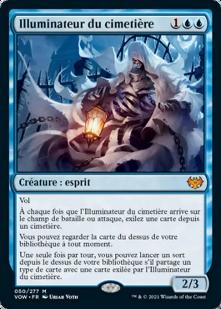 Illuminateur du cimetière, carte Magic VOW 50 — extension Innistrad : noce écarlate