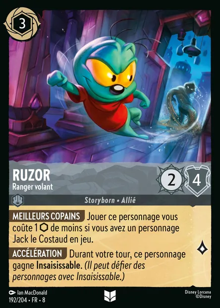 Ruzor - Ranger volant, carte Disney Lorcana CH8-192 — extension Le Règne de Jafar