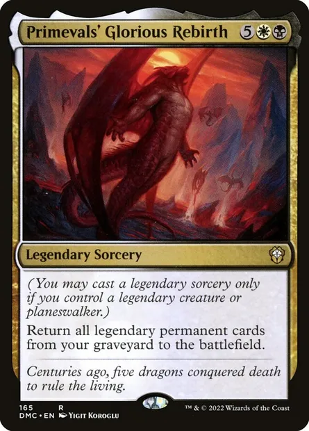 Primevals' Glorious Rebirth, Magic card DMC 165 — Dominaria United Commander set