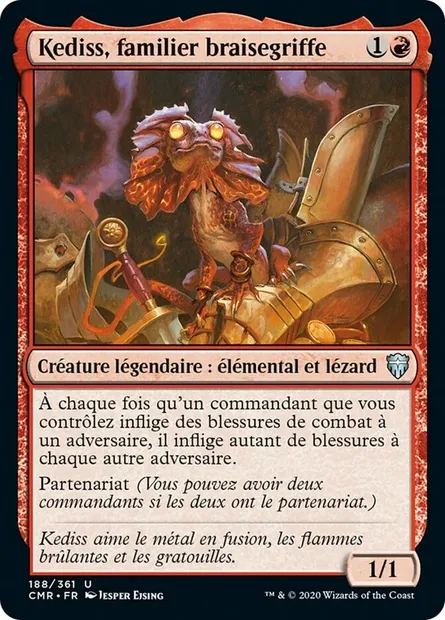 Kediss, familier braisegriffe, carte Magic CMR 188 — extension Commander Legends
