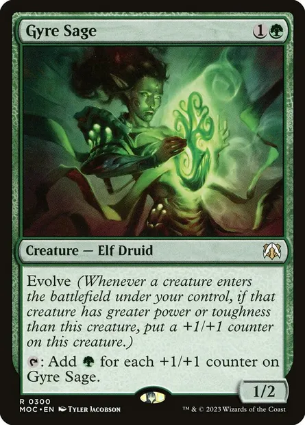 Gyre Sage, Magic card MOC 300 — March of the Machine Commander set
