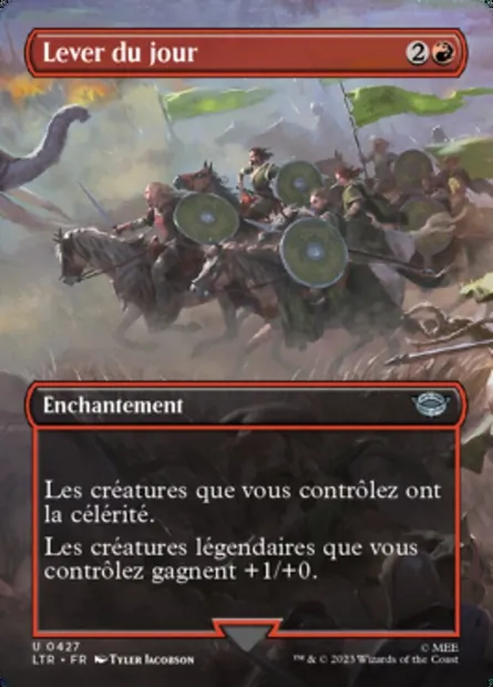 Lever du jour, carte Magic LTR 427 — extension Le Seigneur des Anneaux : chroniques de la Terre du Milieu