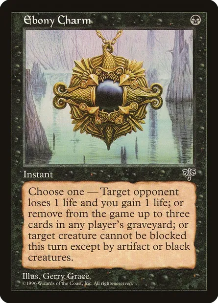 Ebony Charm, Magic card MIR 120 — Mirage set