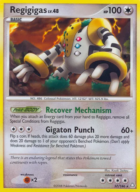 Regigigas, carte Pokémon LA 37 — extension Éveil des Légendes