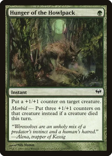 Hunger of the Howlpack, Magic card DKA 119 — Dark Ascension set