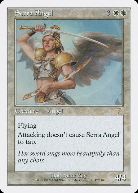 Ange de Serra, carte Magic 7ED 42 — extension Septième Edition
