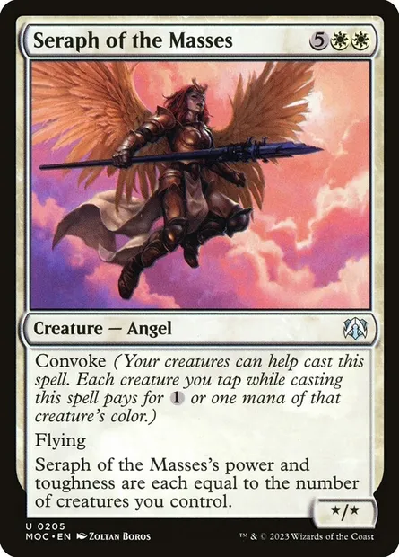 Seraph of the Masses, Magic card MOC 205 — March of the Machine Commander set