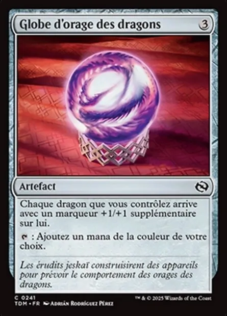 Globe d'orage des dragons, carte Magic TDM 241 — extension Tarkir: Dragonstorm