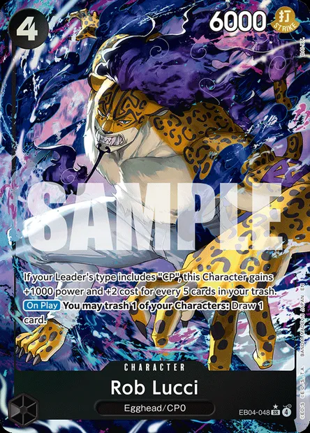 Rob Lucci, One Piece card EB04-048 — EGGHEAD CRISIS set
