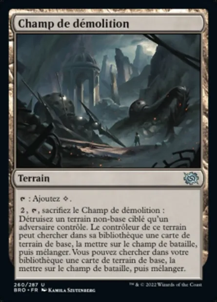 Champ de démolition, carte Magic BRO 260 — extension La Guerre Fratricide