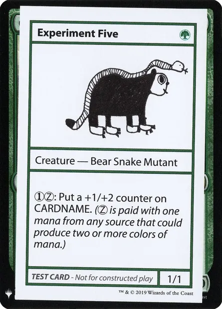 Experiment Five, carte Magic CMB1 73 — extension Mystery Booster Playtest Cards 2019