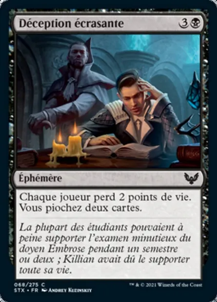 Déception écrasante, carte Magic STX 68 — extension Strixhaven: l'Académie des Mages