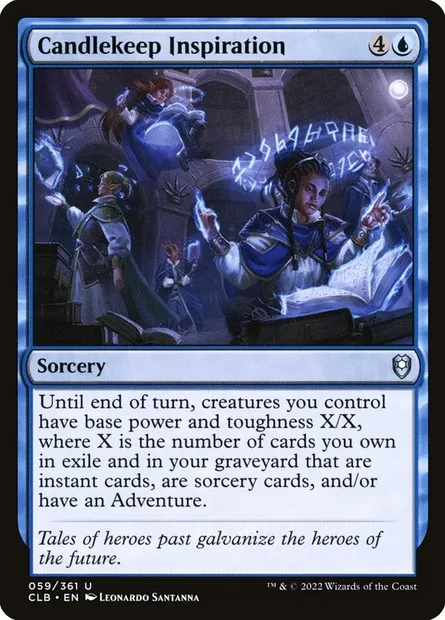 Candlekeep Inspiration, Magic card CLB 59 — Commander Legends: Battle for Baldur's Gate set