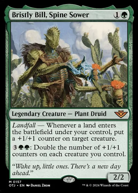Bristly Bill, Spine Sower, Magic card OTJ 157 — Outlaws of Thunder Junction set