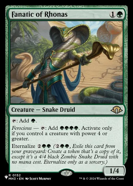 Fanatic of Rhonas, Magic card PLST MH3-152 — The List set