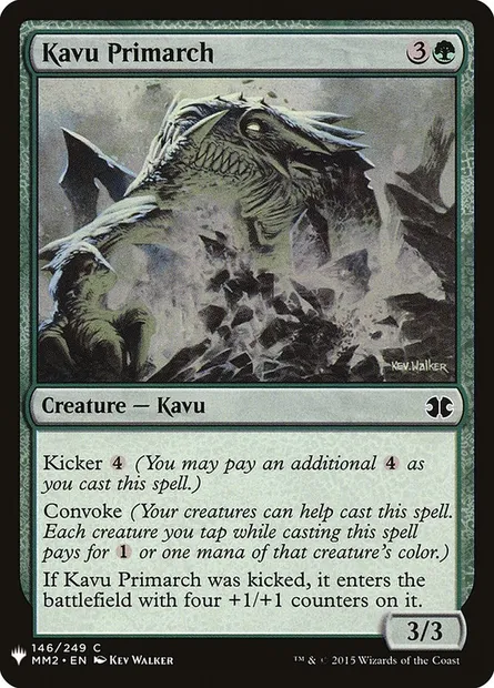 Kavu Primarch, Magic card PLST MM2-146 — The List set