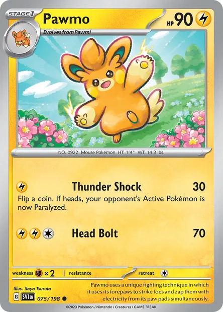 Pawmo, Pokémon card SVI 075 — Scarlet & Violet set