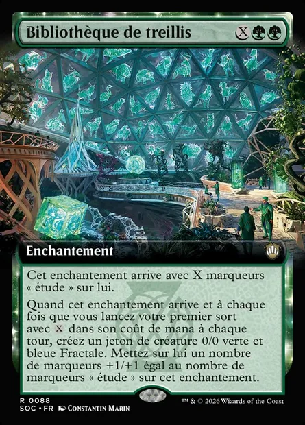 Bibliothèque de treillis, carte Magic SOC 88 — extension Secrets of Strixhaven Commander
