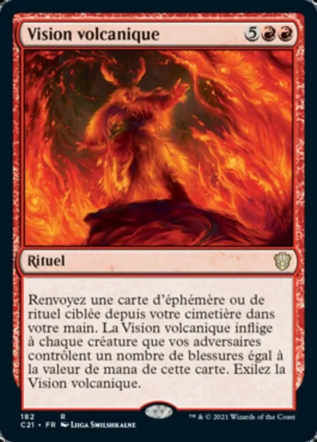 Vision volcanique, carte Magic C21 182 — extension Commander 2021