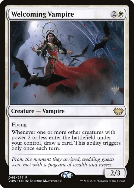 Vampire accueillante, carte Magic PVOW 46p — extension Innistrad: Crimson Vow Promos