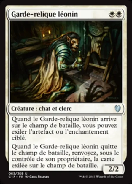 Garde-relique léonin, carte Magic C17 65 — extension Commander 2017