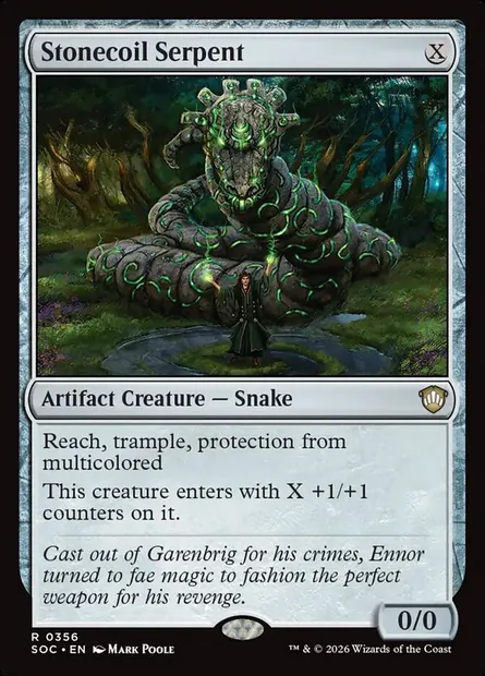 Stonecoil Serpent, Magic card SOC 356 — Secrets of Strixhaven Commander set