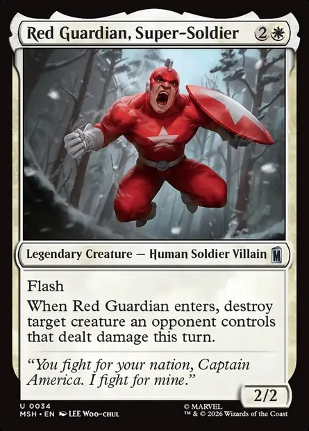 Red Guardian, Super-Soldier, Magic card MSH 34 — Marvel Super Heroes set