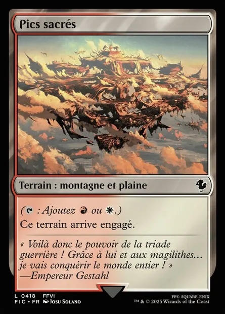 Pics sacrés, carte Magic FIC 418 — extension Final Fantasy Commander