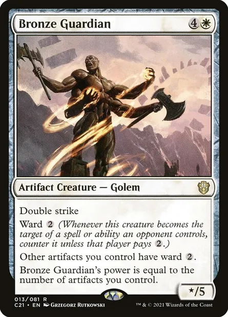 Bronze Guardian, Magic card C21 13 — Commander 2021 set