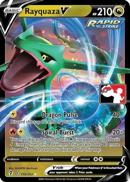 Rayquaza V, Pokémon card PPS 110-2 — Play! Pokémon Prize Pack Series set