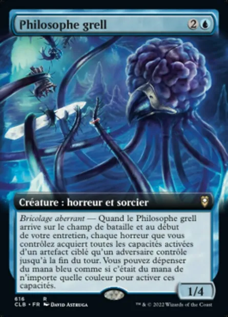 Philosophe grell, carte Magic CLB 616 — extension Commander Légendes : la bataille de la Porte de Baldur