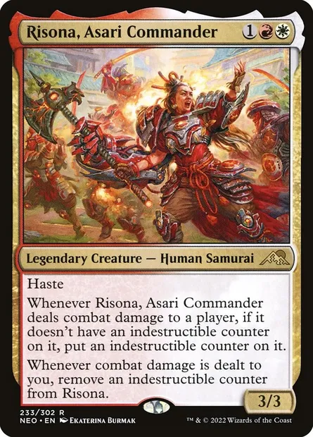Risona, Asari Commander, Magic card NEO 233 — Kamigawa: Neon Dynasty set