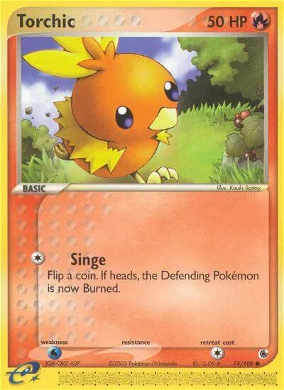 Torchic, Pokémon card RS 74 — Ruby & Sapphire set