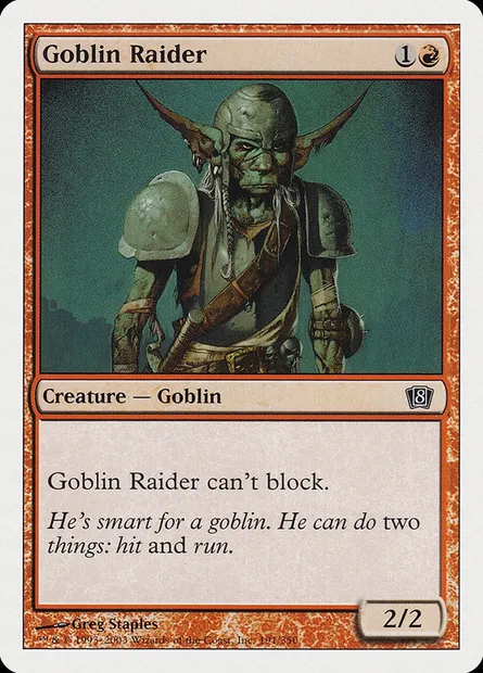 Goblin Raider, Magic card 8ED 191 — Eighth Edition set