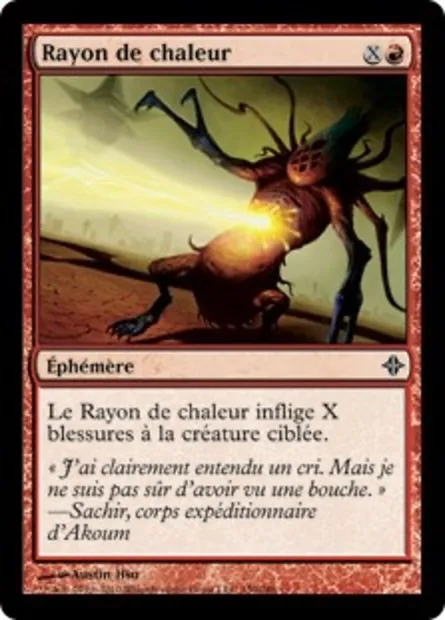 Rayon de chaleur, carte Magic ROE 150 — extension L'ascension des Eldrazi