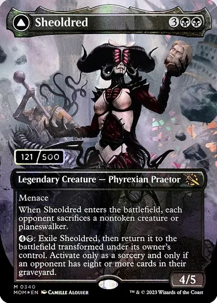 Sheoldred // The True Scriptures, Magic card MOM 340 — March of the Machine set