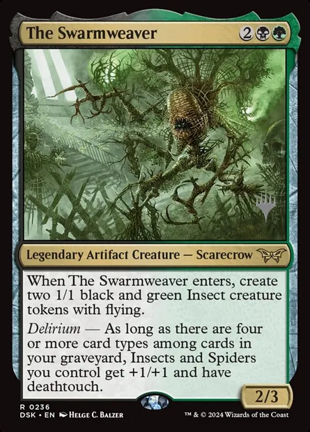 The Swarmweaver, Magic card PDSK 236p — Duskmourn: House of Horror Promos set