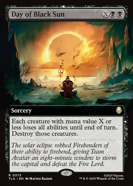Jour du Soleil noir, carte Magic TLA 373 — extension Avatar: The Last Airbender