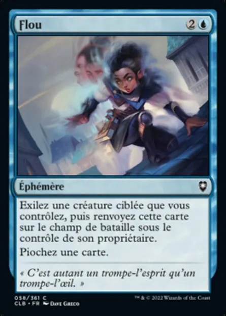 Flou, carte Magic CLB 58 — extension Commander Légendes : la bataille de la Porte de Baldur
