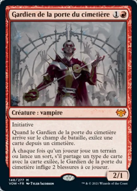 Gardien de la porte du cimetière, carte Magic VOW 148 — extension Innistrad : noce écarlate