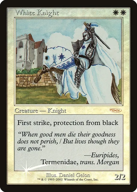 Chevalier blanc, carte Magic F02 12 — extension Friday Night Magic 2002