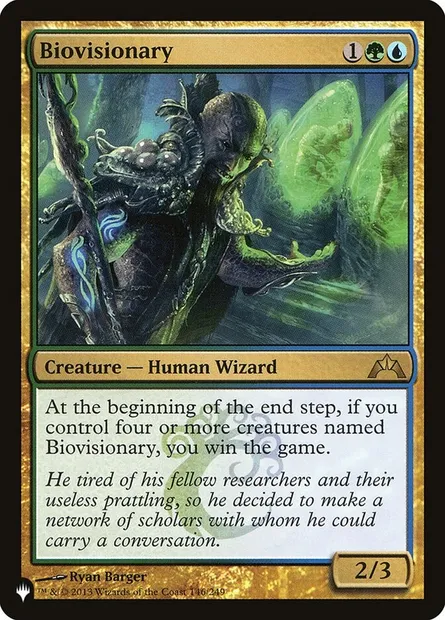 Biovisionnaire, carte Magic PLST GTC-146 — extension The List