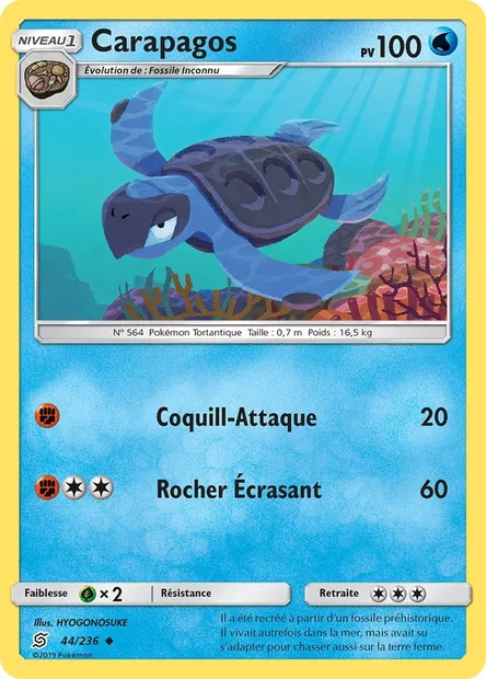 Carapagos, carte Pokémon UNM 44 — extension Harmonie des Esprits