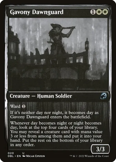 Gavony Dawnguard, Magic card DBL 20 — Innistrad: Double Feature set
